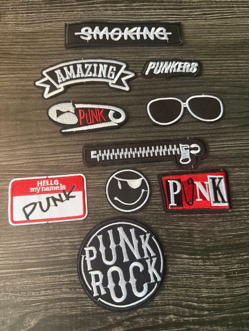 Punk Rock Themed Iron On Patch Bundle (10)